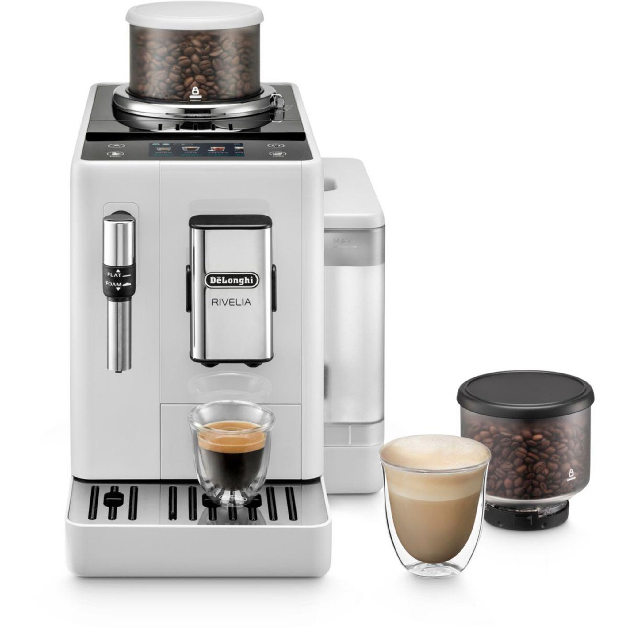 DELONGHI Expresso broyeur feb4435.w rivelia blanche
