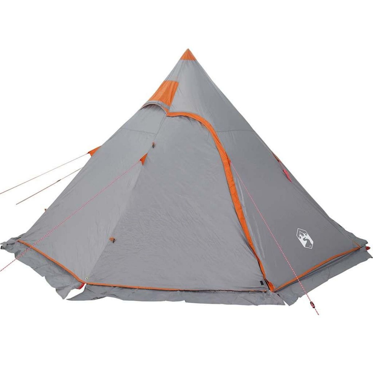 VIDAXL Tente de camping tipi 5 personnes gris impermeable