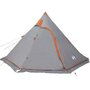 Voir la diapositive 3 : VIDAXL Tente de camping tipi 5 personnes gris impermeable
