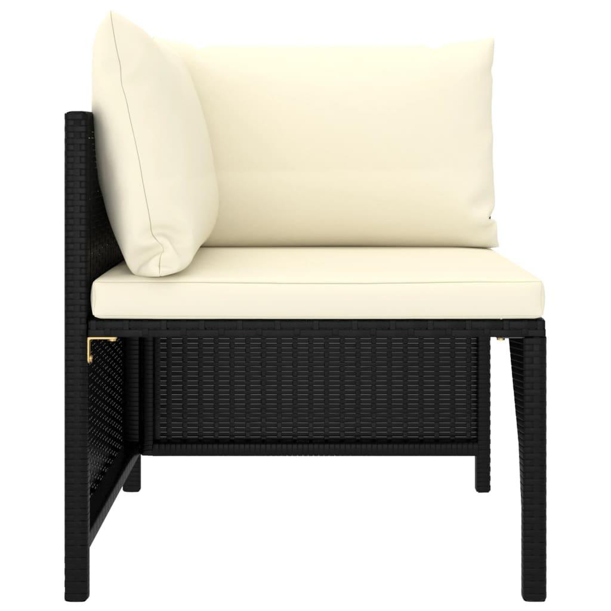 Voir la diapositive 4 : VIDAXL Salon de jardin 5 pcs avec coussins noir resine tressee