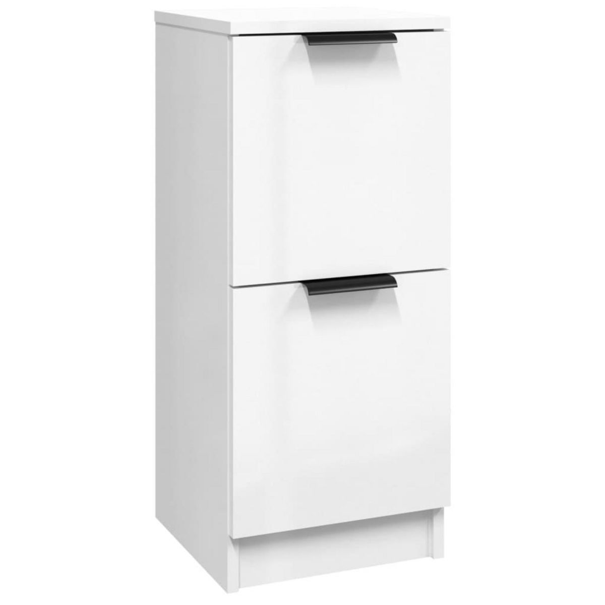 VIDAXL Buffet Blanc brillant 30x30x70 cm Bois d'ingenierie