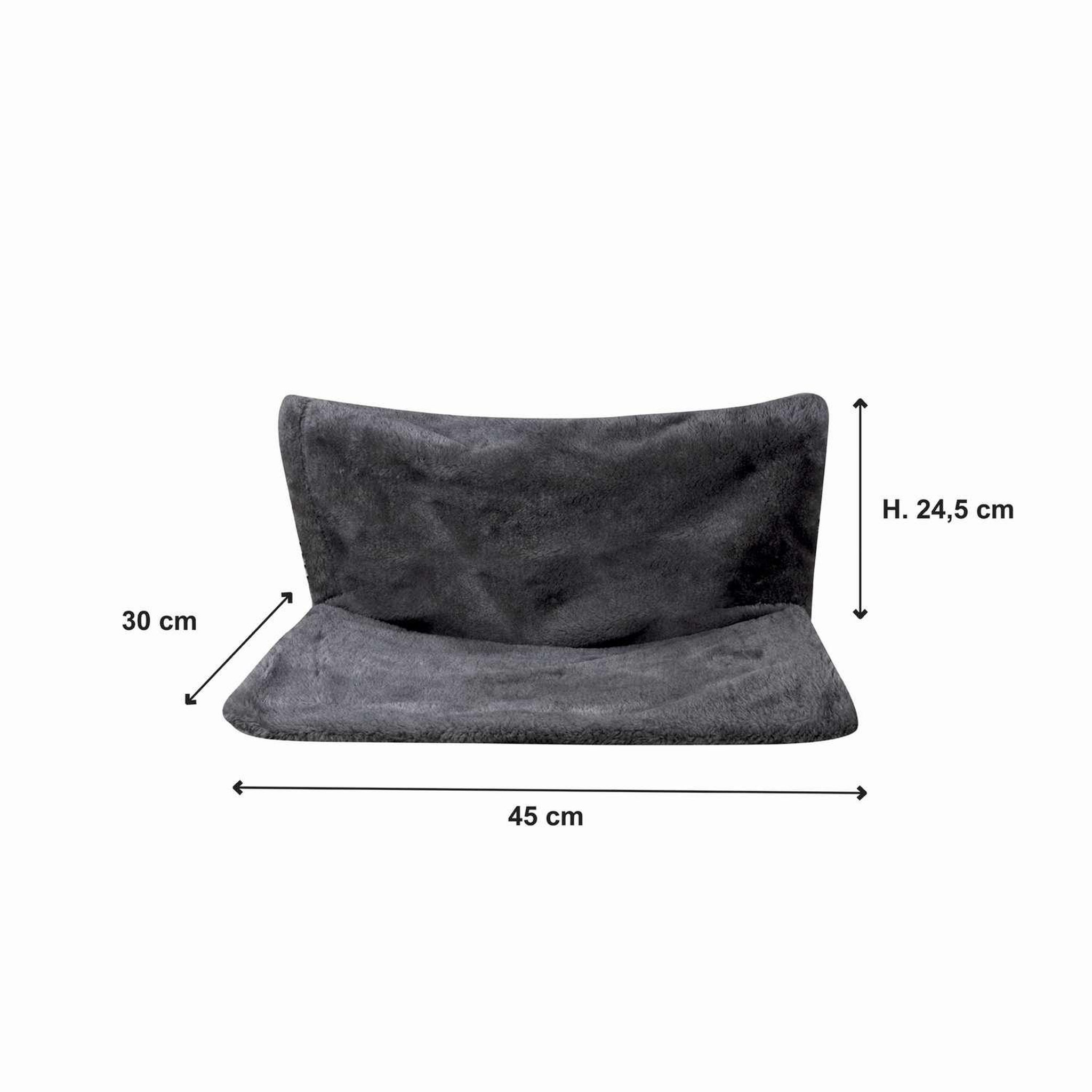 Voir la diapositive 2 : LOVE STORY Hamac de radiateur roméo pour chat - gris anthracite