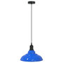 Voir la diapositive 2 : VIDAXL Lampe suspendue reglable hauteur E27 bleu fonce Ø 31 cm metal