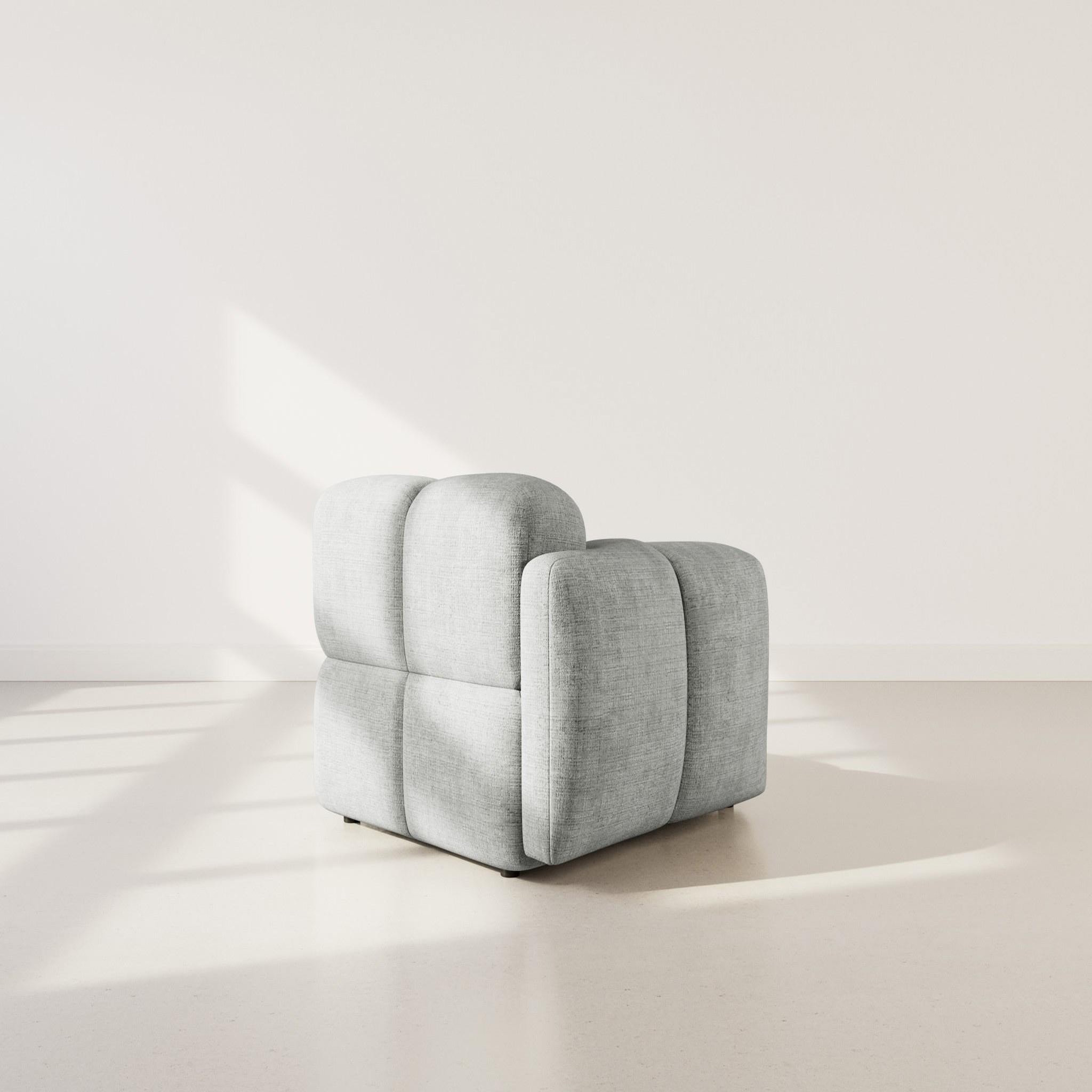 Voir la diapositive 5 : LISA DESIGN Grace - module d'assise gauche en velours texturé