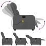 Voir la diapositive 5 : VIDAXL Fauteuil de massage inclinable Gris fonce Tissu