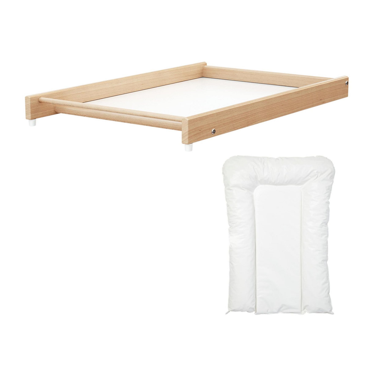 AT4 Grand plan à langer en bois amovible avec matelas ESSENTIEL
