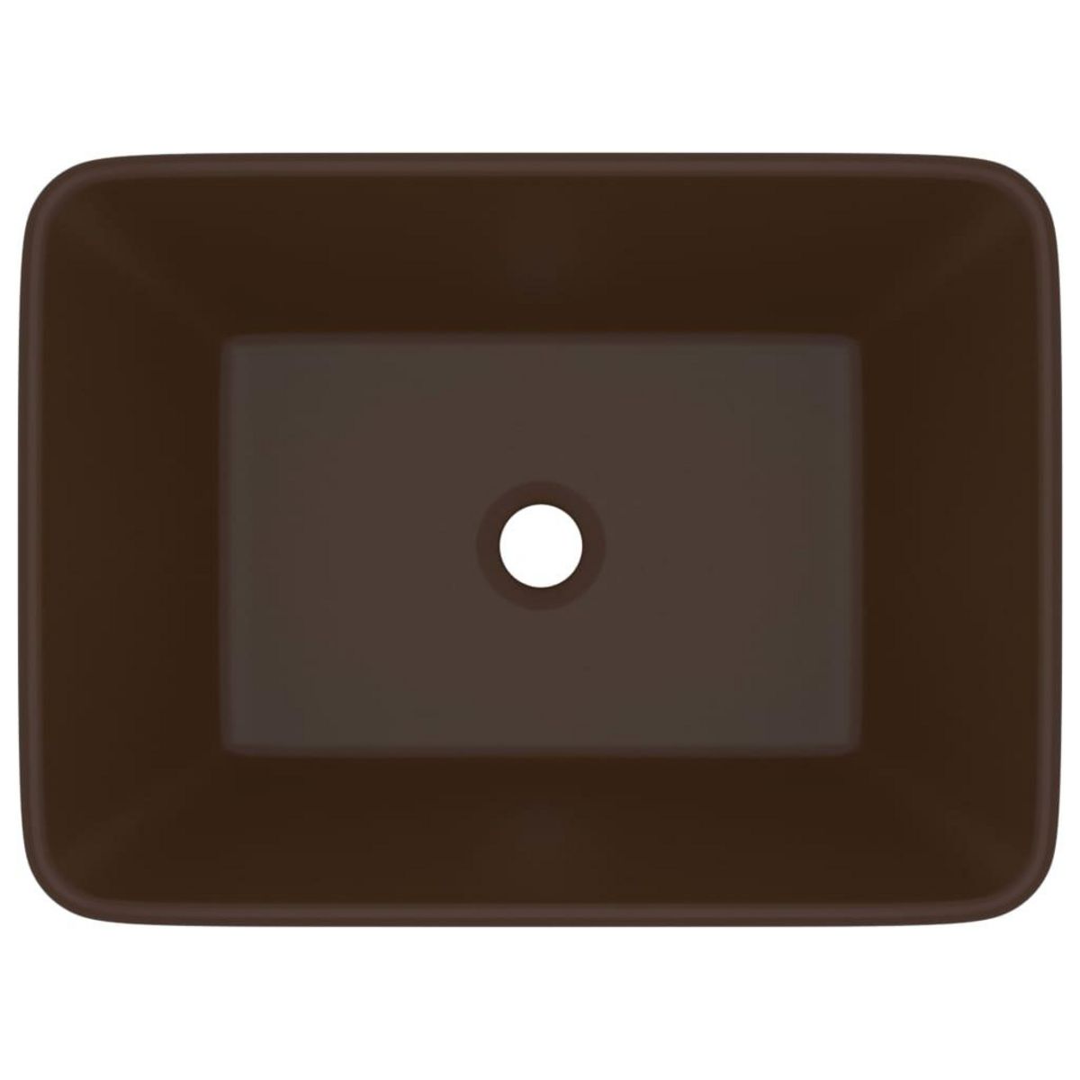 VIDAXL Lavabo de luxe Marron fonce mat 41x30x12 cm Ceramique