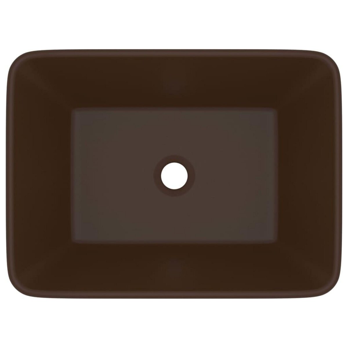VIDAXL Lavabo de luxe Marron fonce mat 41x30x12 cm Ceramique