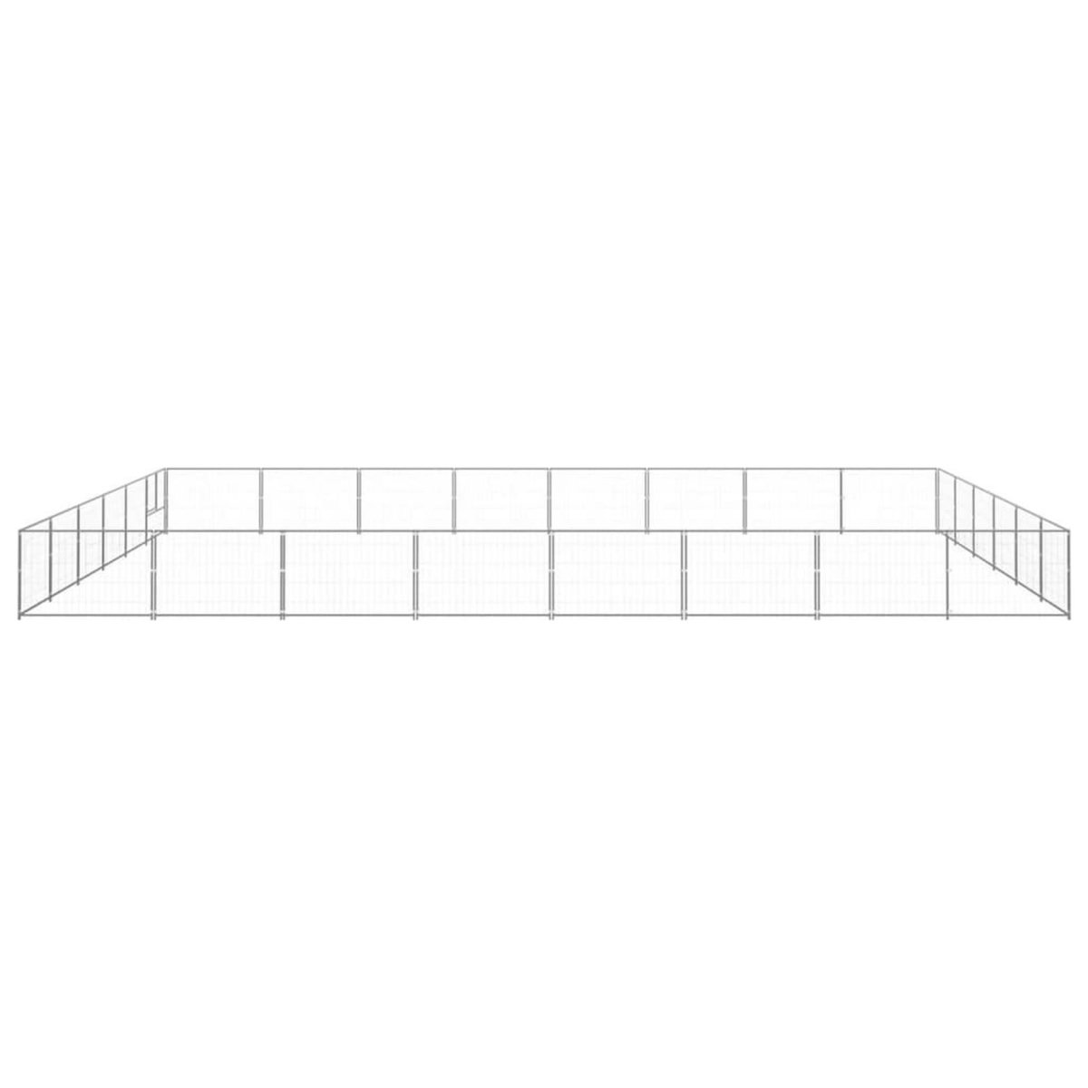 VIDAXL Chenil Argente 48 m² Acier