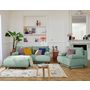 Voir la diapositive 6 : BEST MOBILIER Cristal - pouf modulable - 95 cm - en velours texturé