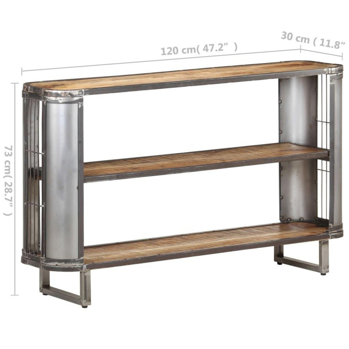 VIDAXL Buffet 120x30x73 cm Bois de manguier massif