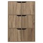 Voir la diapositive 3 : FIVE Etagère 6 cases de rangement avec portes Mix n' modul - Longueur 67,50 cm x Hauteur 100,50 cm - Marron
