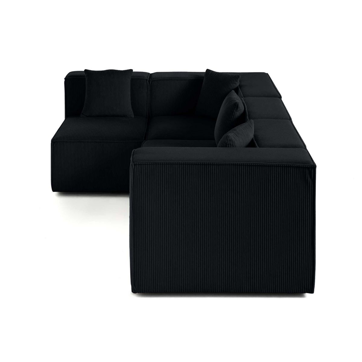 LISA DESIGN Arty - canapé modulable d'angle gauche 4 places - en velours côtelé