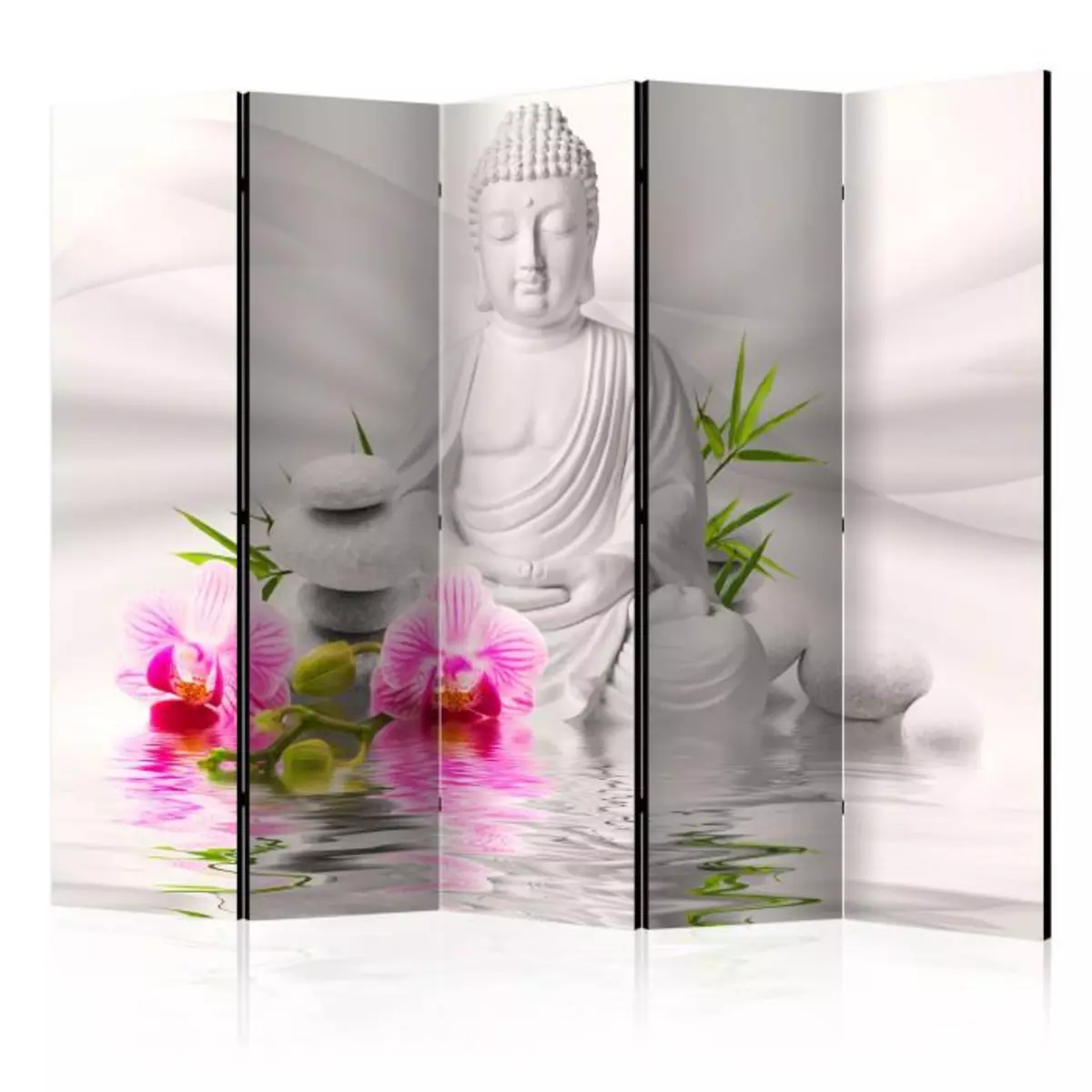 Paris Prix Paravent 5 Volets  Buddha & Orchids  172x225cm