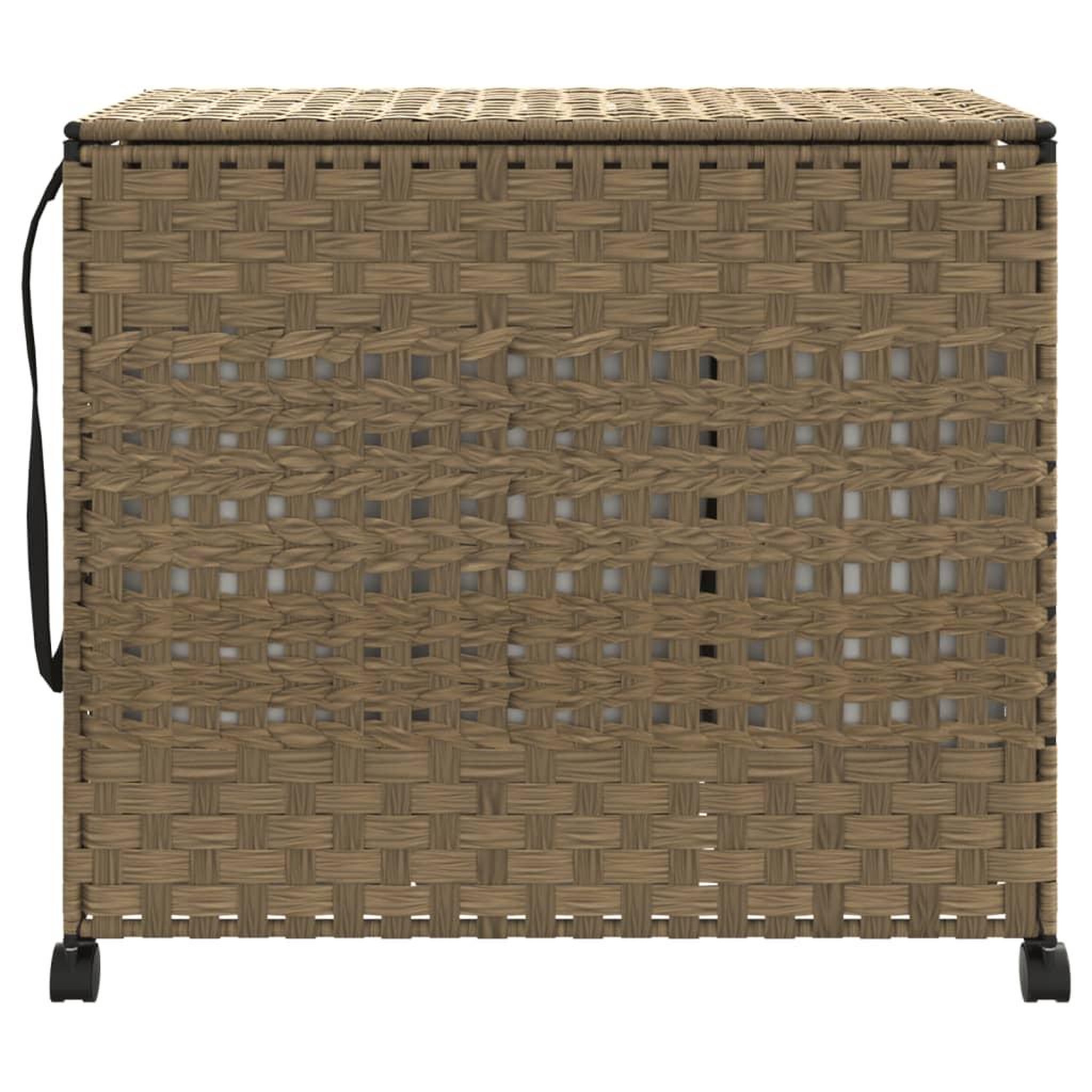 Voir la diapositive 3 : VIDAXL Panier a linge avec roulettes 66x35x60 cm resine tressee