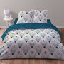 Voir la diapositive 1 : Parure housse de couette en microfibre motif art déco + Drap housse PIAMA