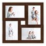 Voir la diapositive 2 : VIDAXL Collage de cadres photo pour photo de 4x(10x15 cm) Marron MDF