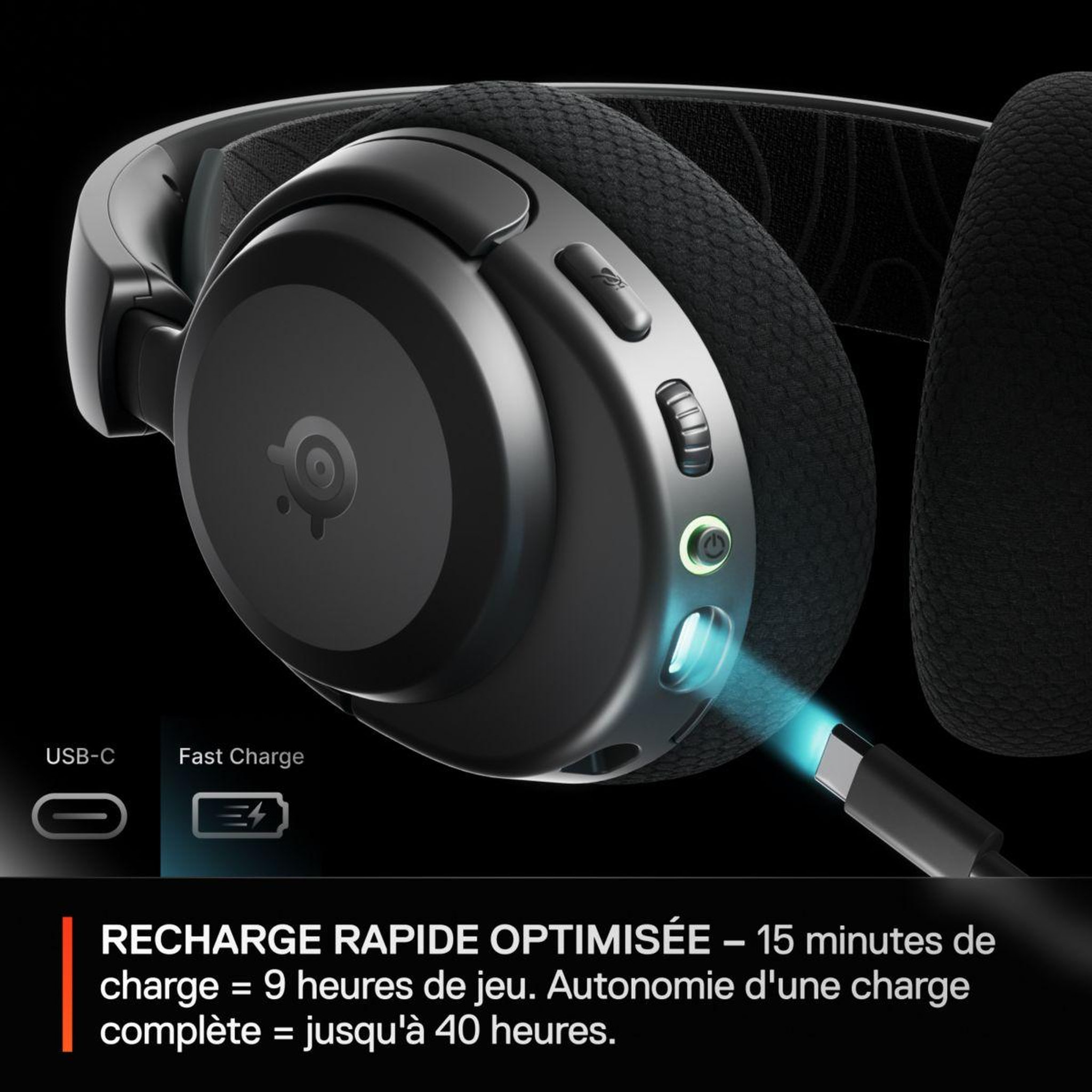 Voir la diapositive 5 : STEEL SERIES Casque gamer Arctis Nova 3PW Noir