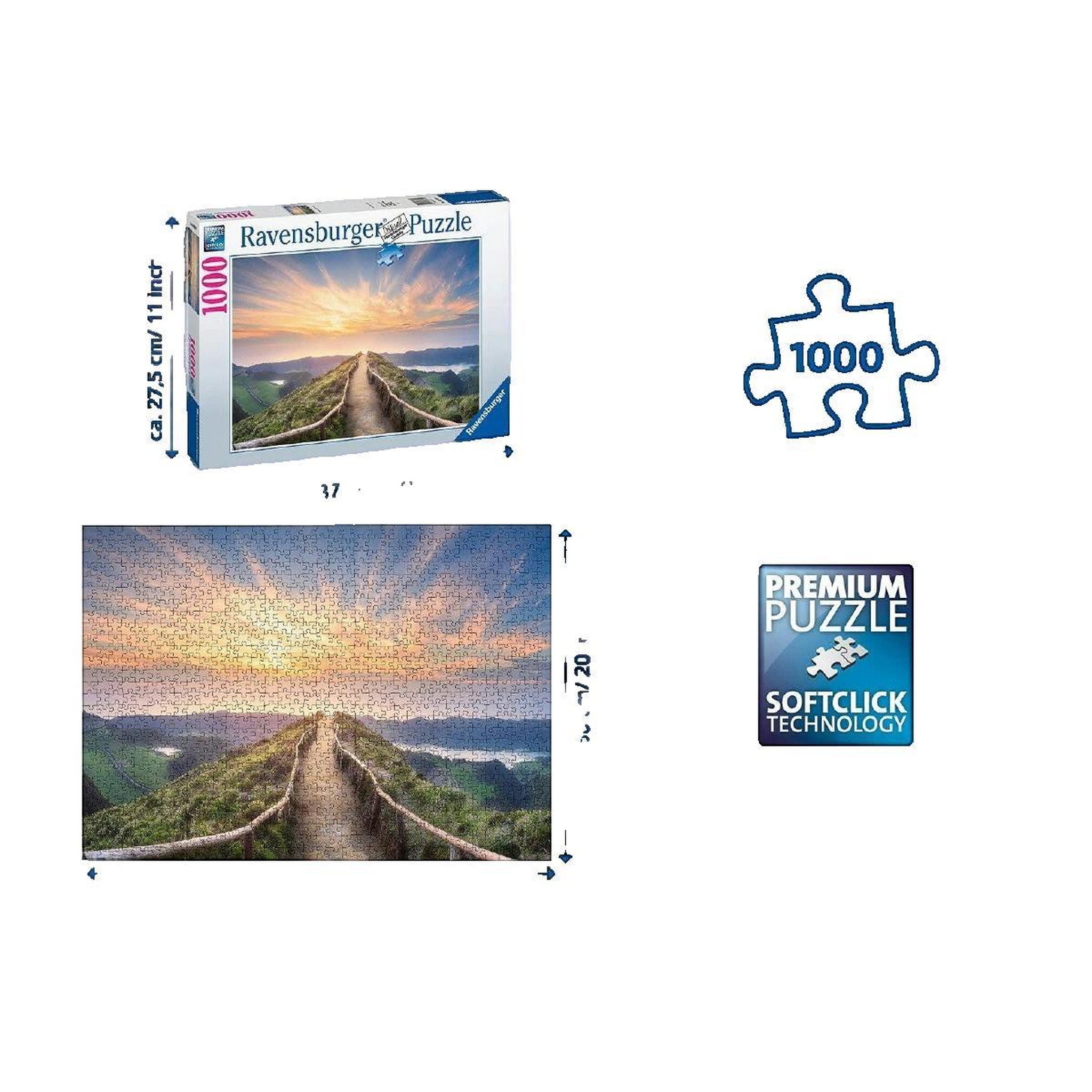 Voir la diapositive 3 : RAVENSBURGER Puzzle 1000 pièces Ponta Delgada Açores - Adulte - Ravensburger