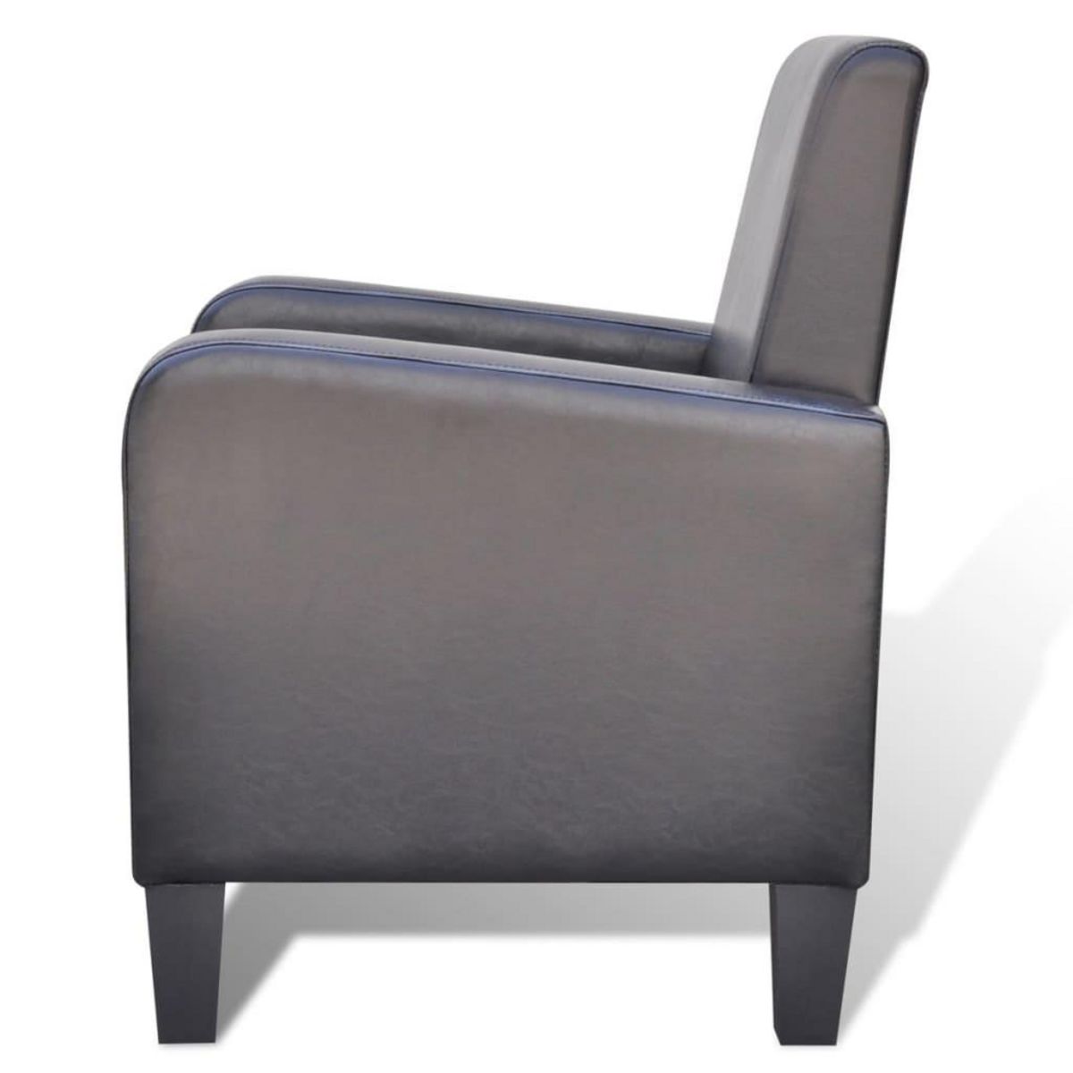 VIDAXL Fauteuil Noir Similicuir