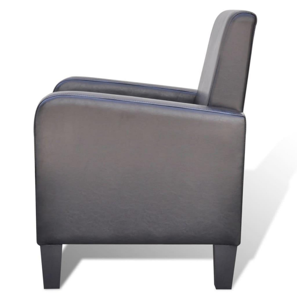 VIDAXL Fauteuil Noir Similicuir