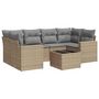 Voir la diapositive 2 : VIDAXL Salon de jardin avec coussins 7 pcs beige resine tressee