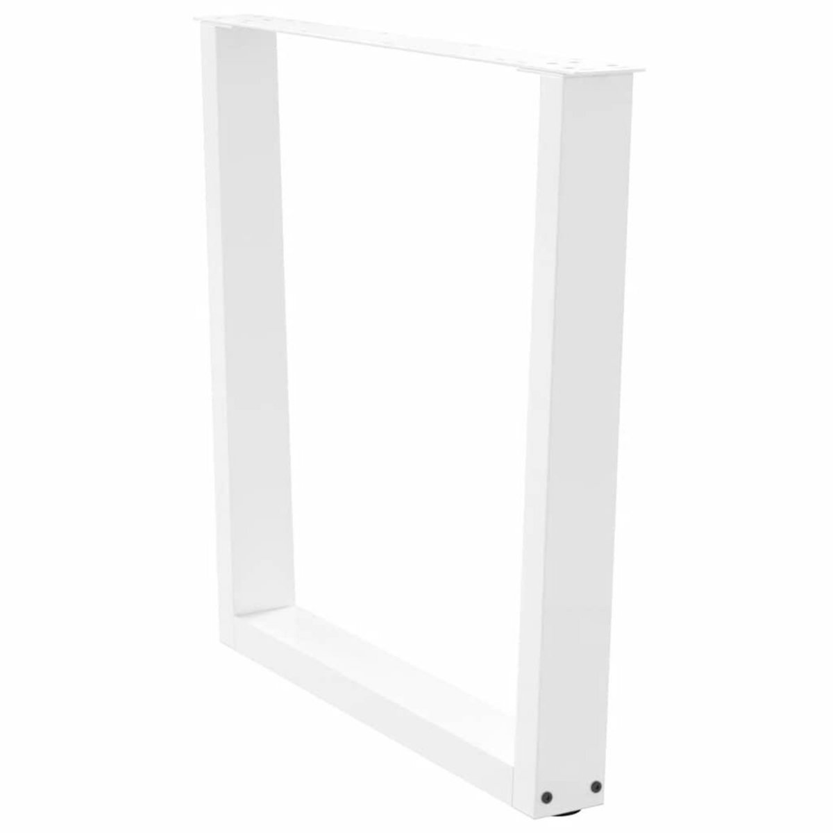 VIDAXL Pieds de table a manger forme de V 2 pcs blanc 90x(72-73,3) cm