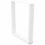 Voir la diapositive 4 : VIDAXL Pieds de table a manger forme de V 2 pcs blanc 90x(72-73,3) cm