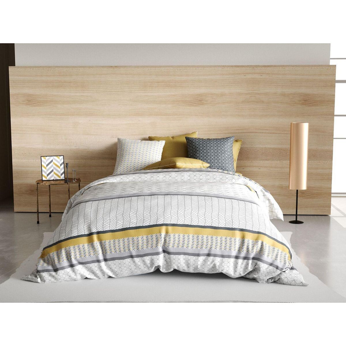 Les Ateliers du Linge Parure de housse de couette 100% coton 57fils gosipi