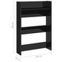Voir la diapositive 6 : VIDAXL Armoire a chaussures murale noir brillant bois d'ingenierie