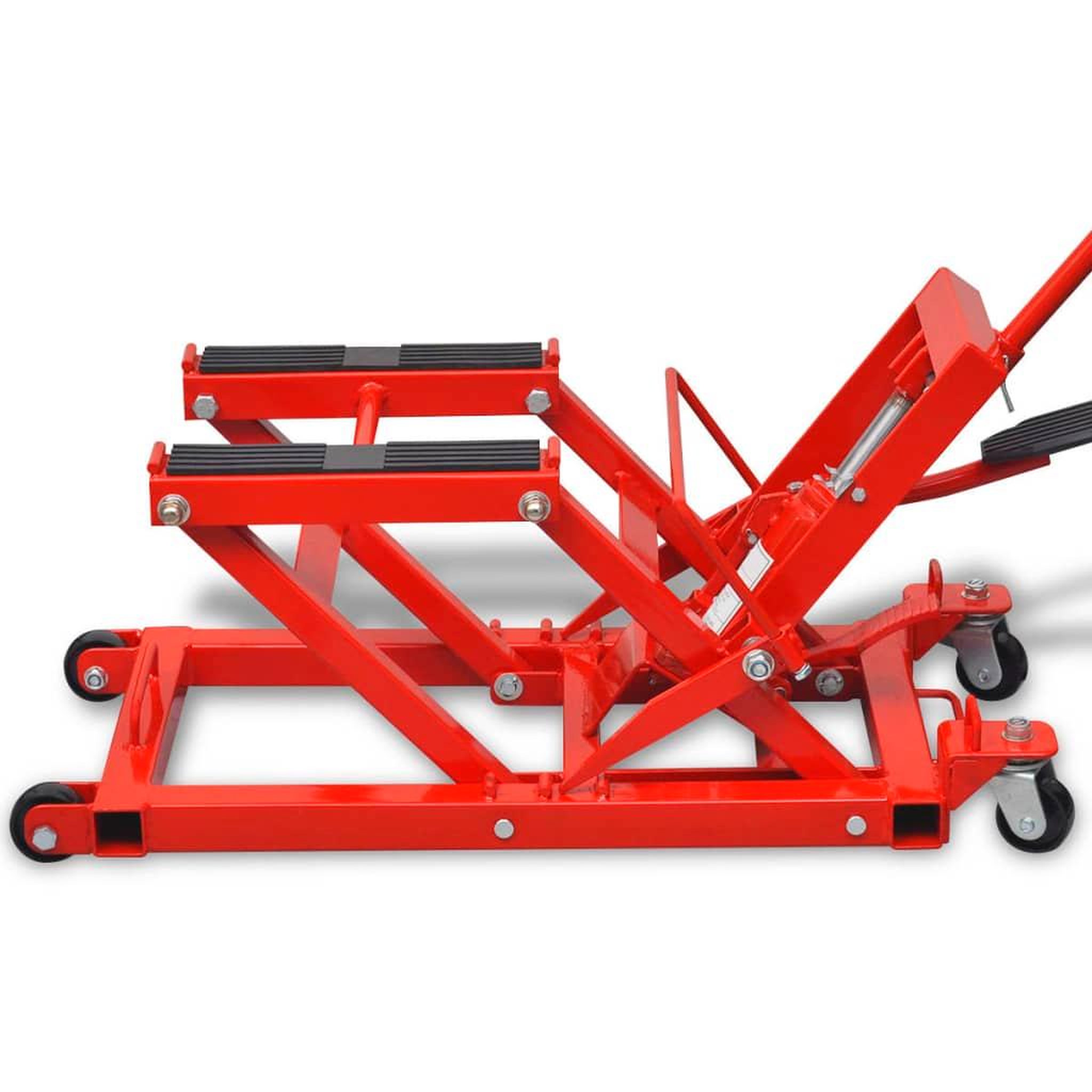 Voir la diapositive 5 : VIDAXL Cric hydraulique de moto / vtt 680 kg rouge