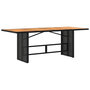 Voir la diapositive 5 : VIDAXL Table de jardin avec dessus en bois d'acacia noir 190x80x74 cm