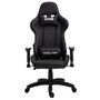 IDIMEX Chaise de bureau GAMING fauteuil ergonomique avec coussins, siège style racing racer gamer chair, revêtement synthétique noir
