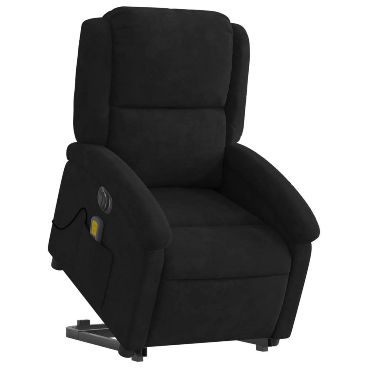 VIDAXL Fauteuil inclinable de massage electrique noir velours