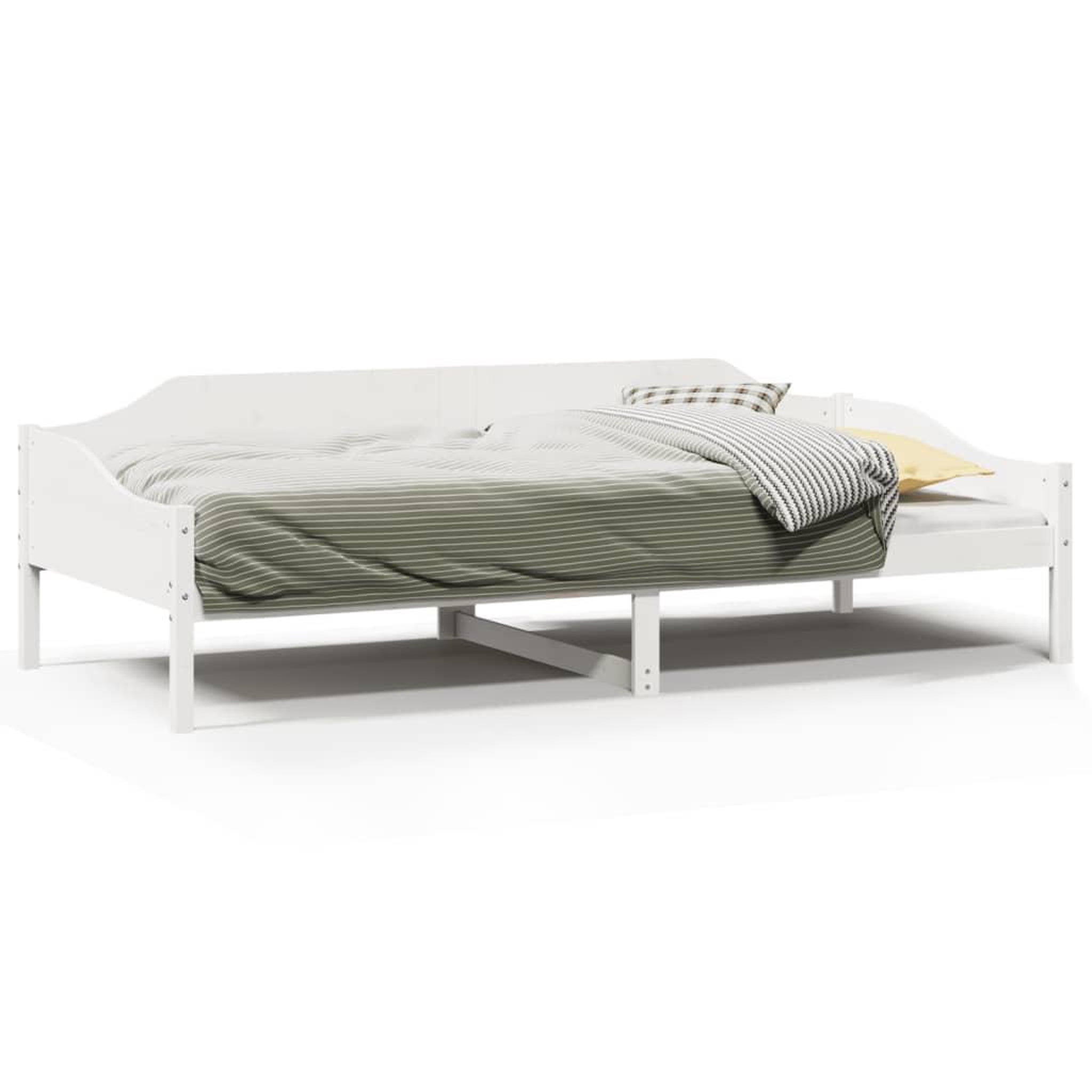 Voir la diapositive 2 : VIDAXL Cadre de lit sans matelas blanc 90x190 cm bois de pin massif