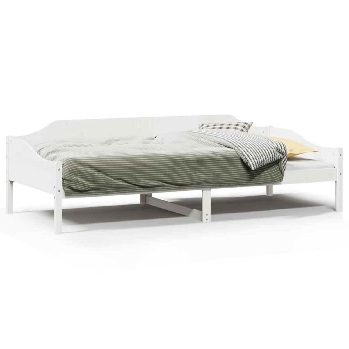 VIDAXL Cadre de lit sans matelas blanc 90x190 cm bois de pin massif