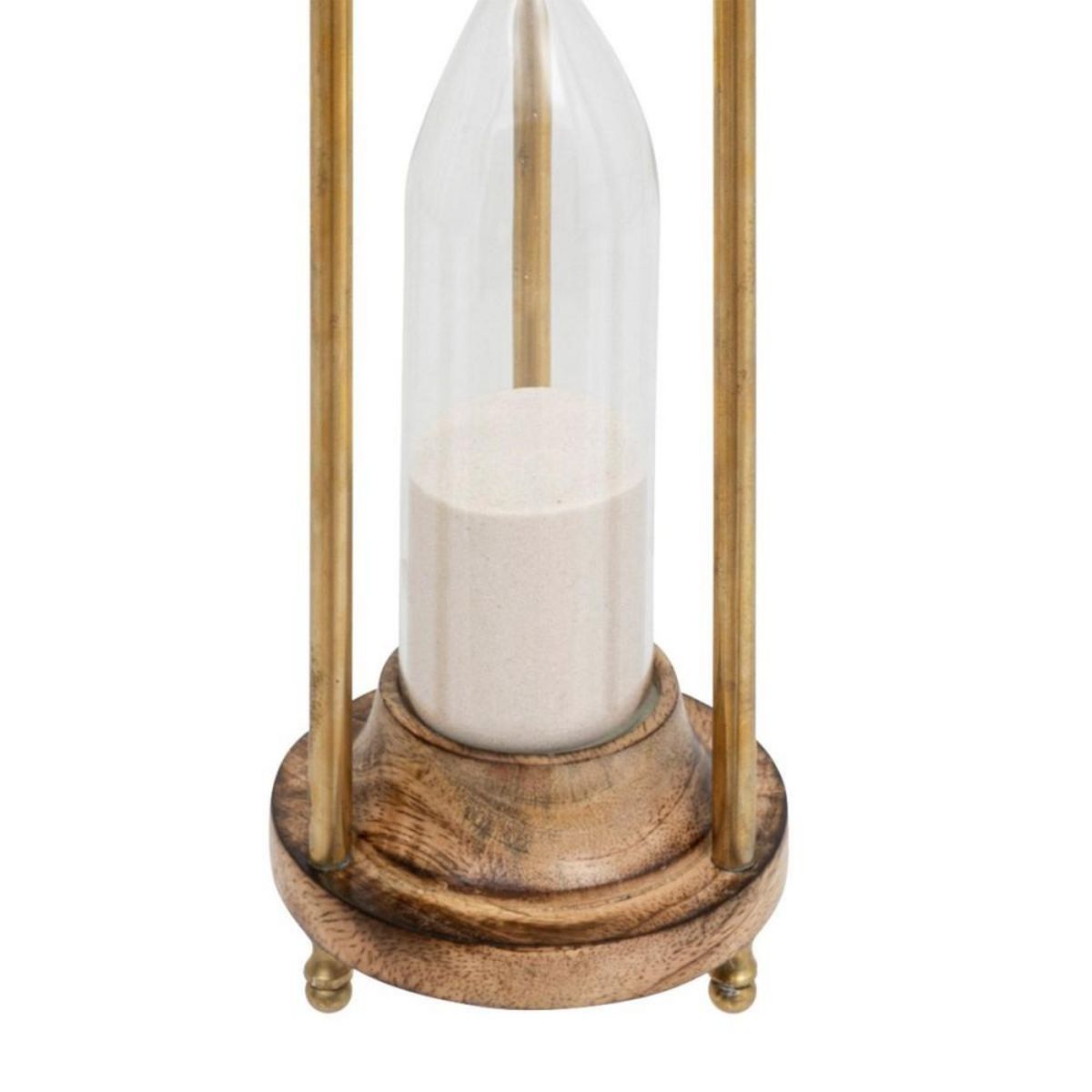 ATMOSPHERA Sablier cylindre manguier et verre Tropical boudoir H38