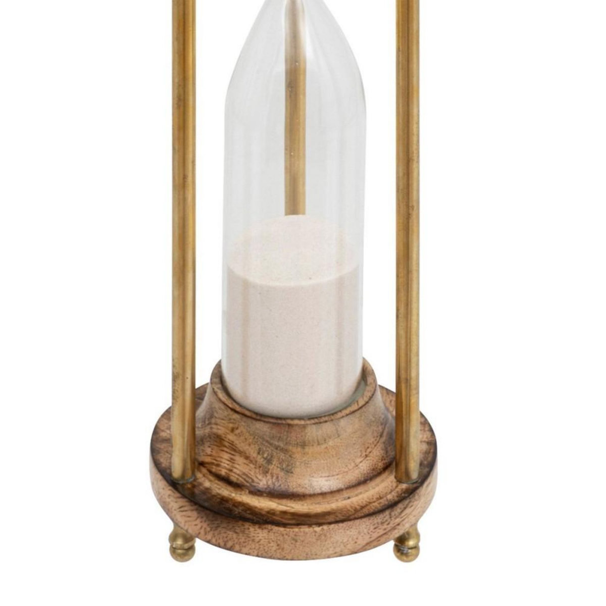 ATMOSPHERA Sablier cylindre manguier et verre Tropical boudoir H38