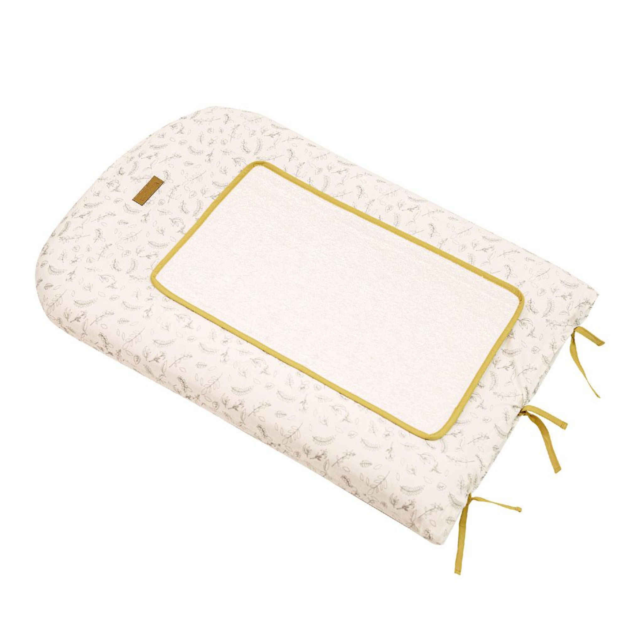 DOMIVA Matelas à langer + housse Leafy Bunny. Coloris disponibles : Bicolore