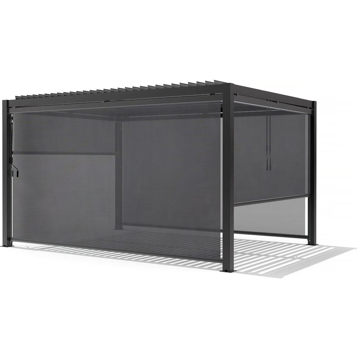 Habitat et Jardin Store pergola bioclimatique - 277 x 208 cm - Gris anthracite