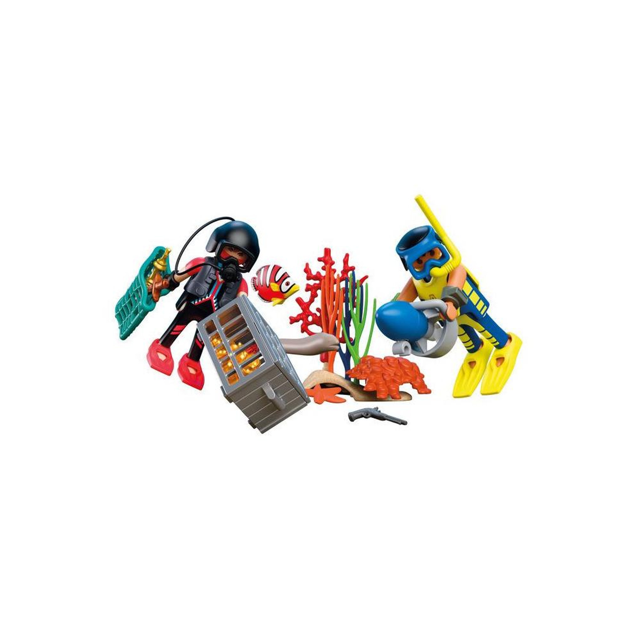 Voir la diapositive 3 : PLAYMOBIL 72078 Policiers plongeurs et trésor