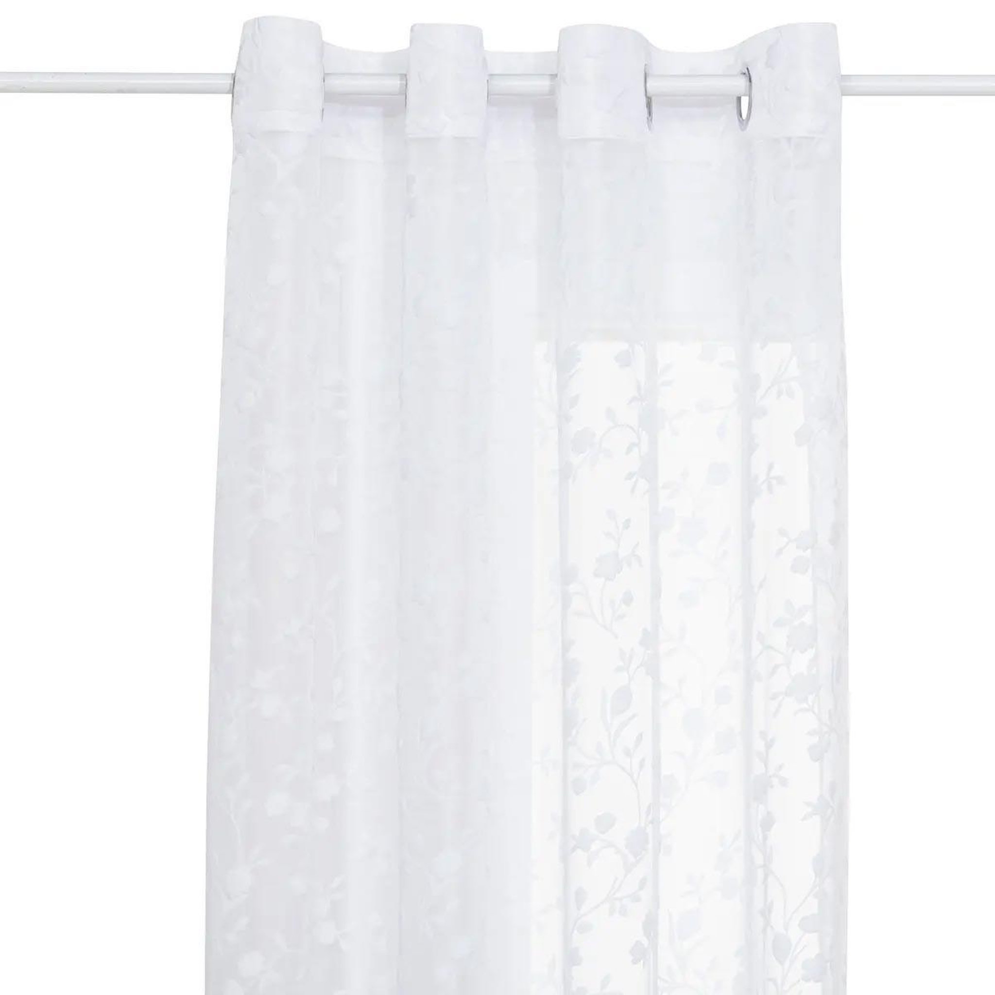 ATMOSPHERA Rideau voilage motif abstrait  lazi  140x240cm blanc