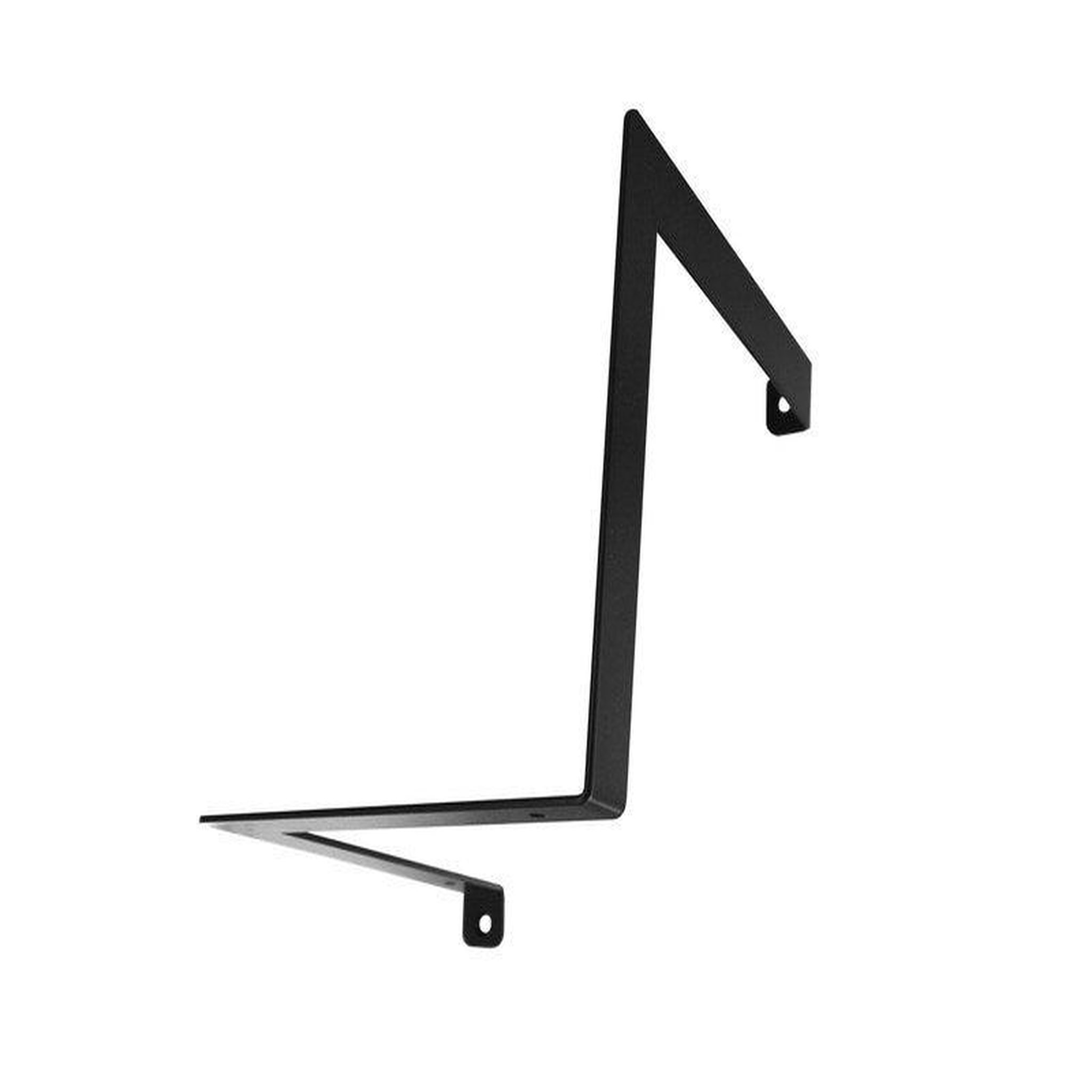 CENTRALE BRICO Equerre Parenthèse Acier Epoxy Noir, H.15 x P.15 Ccm