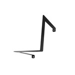 CENTRALE BRICO Equerre Parenthèse Acier Epoxy Noir, H.15 x P.15 Ccm