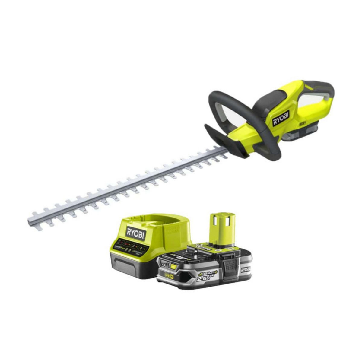 Ryobi Pack RYOBI Taille-haies 18V One+ RHT184520 - 1 Batterie 2.0 Ah - 1 Batterie 2.5Ah - 2 Chargeurs RC1