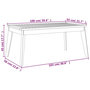 Voir la diapositive 6 : VIDAXL Table a manger de jardin 100x55x45 cm bois massif d'acacia