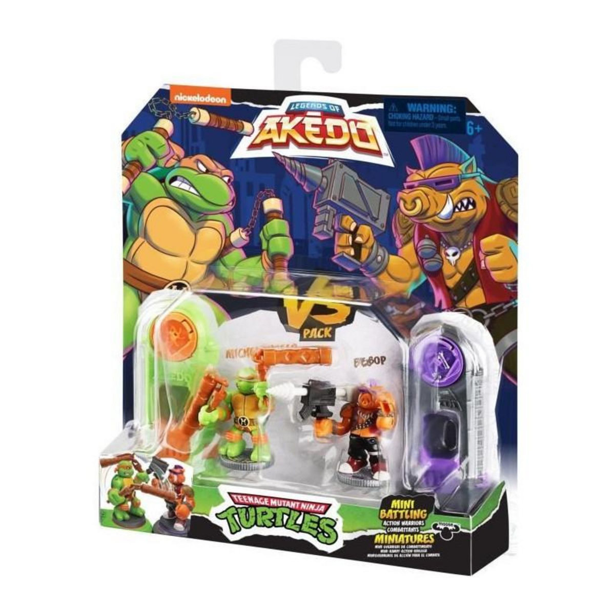 MOOSE TOYS Figurines Michelangelo vs Bebop - Akedo - Moose Toys