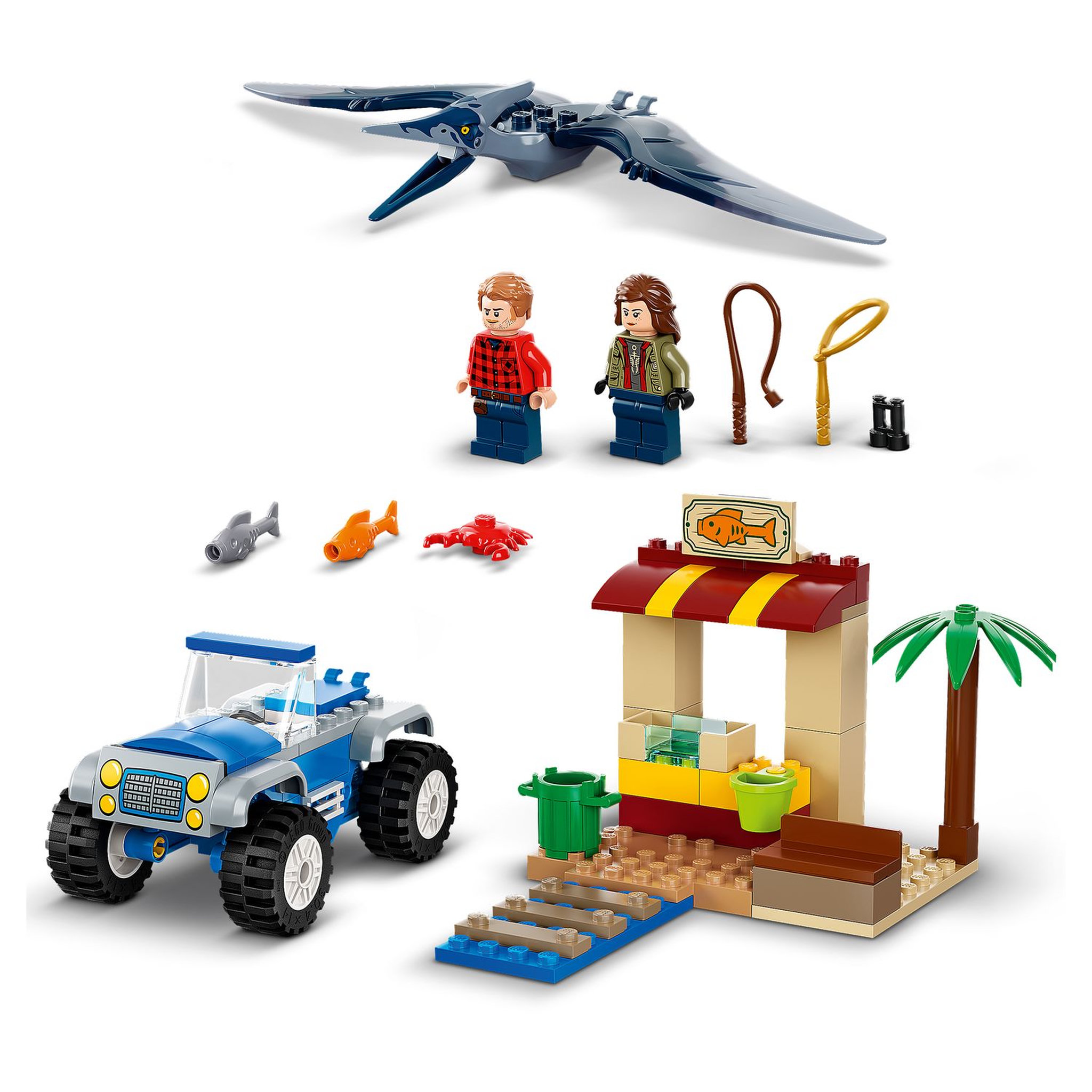 Voir la diapositive 7 : LEGO Jurassic World 76943 La Course-Poursuite du Ptéranodon,  Dinosaure Jouet, avec Voiture
