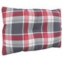 Voir la diapositive 5 : VIDAXL Coussins de palette lot de 3 motif a carreaux rouge tissu