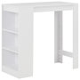 Voir la diapositive 1 : VIDAXL Table de bar avec etagere Blanc 110x50x103 cm
